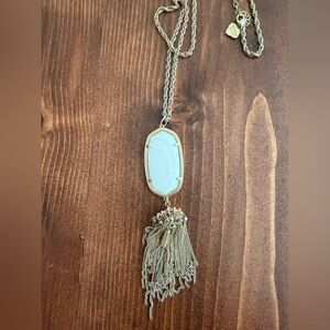 Kendra Scott Elegant Gold and White Pendant Necklace